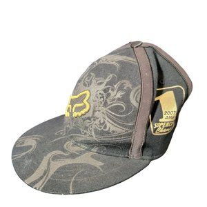 Fox Racing 2007 AMA Supercross G.P Champion Black Gold Pink 7.5 100% Wool Hat